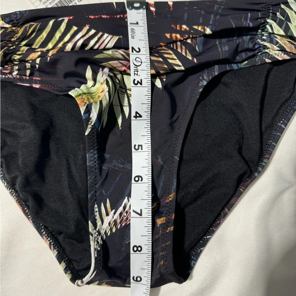 NWT Everyday Sunday Bikini Bottoms High Waited Midnight Multi colour Palm size 8 - Picture 7 of 10